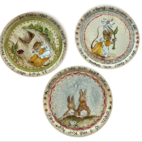 Set of 3 Decorative Plate Wall Decoration - Picture 1 of 9